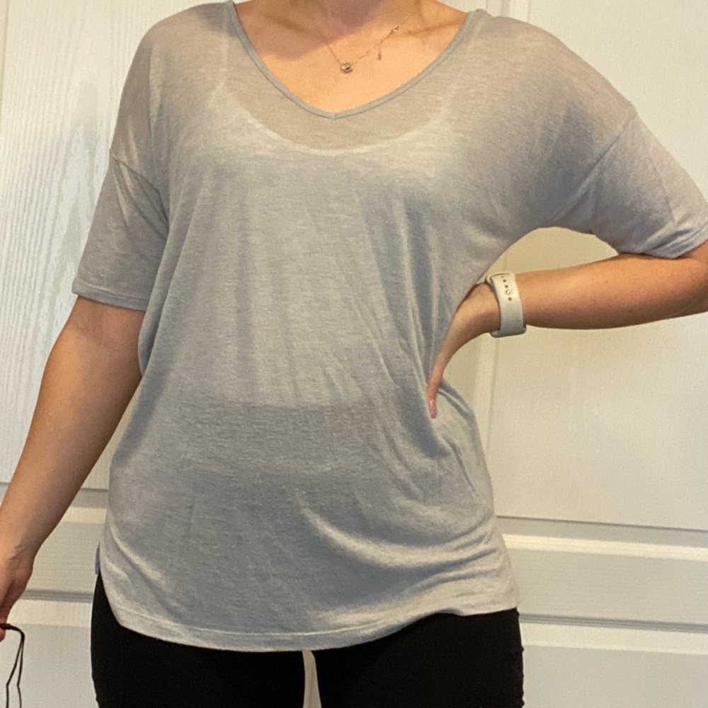 Grey v neck